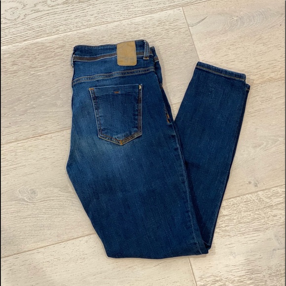 Zara Woman Blue Skinny Jeans - Size 6